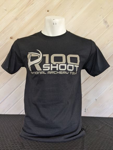 R100 men's black t-shirt front